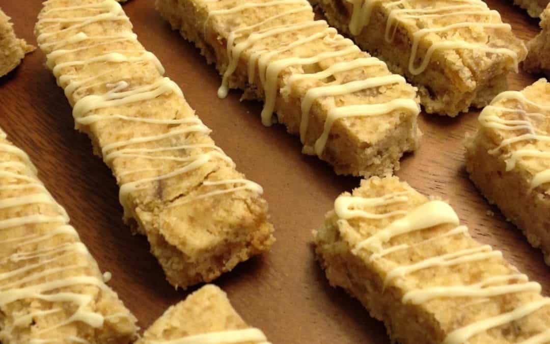 Ginger Shortbread with White Chocolate Drizzle