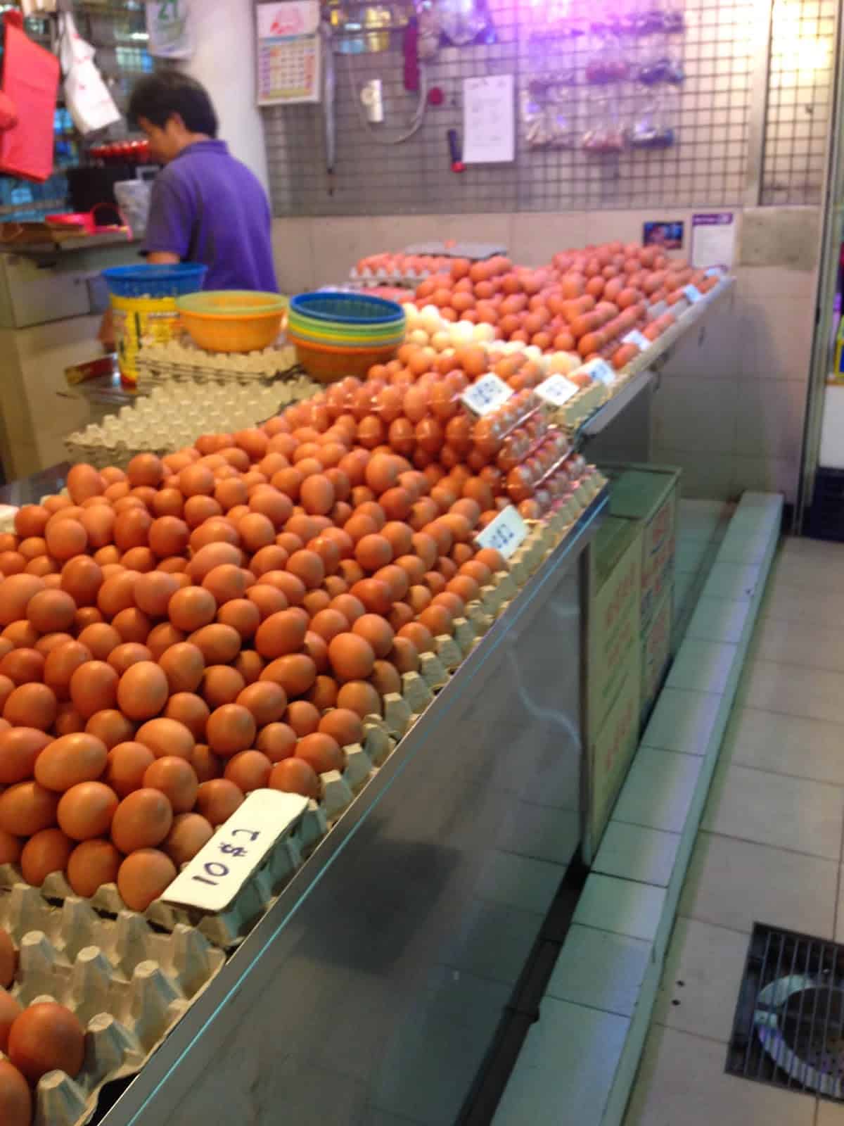 Egg stall in the market