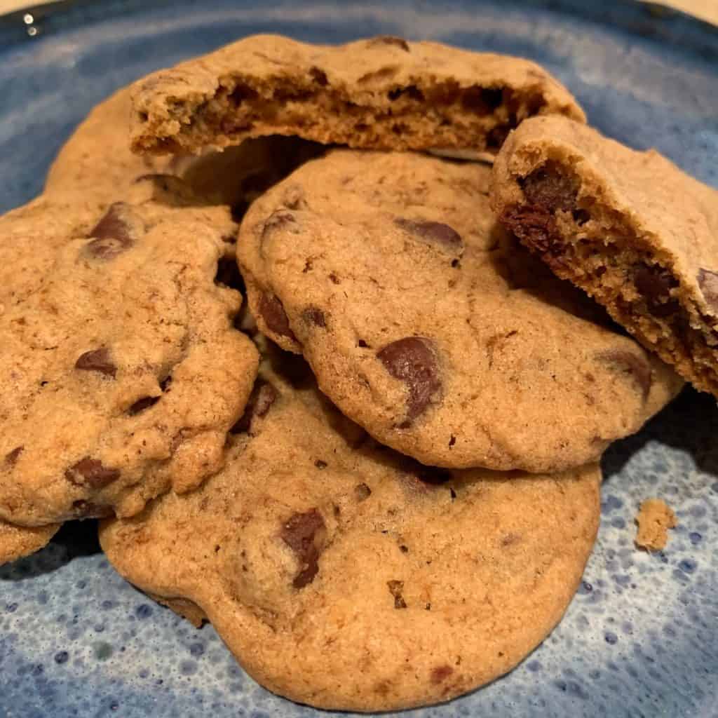 A plate of Neiman Marcus Chocolate Chip Cookies