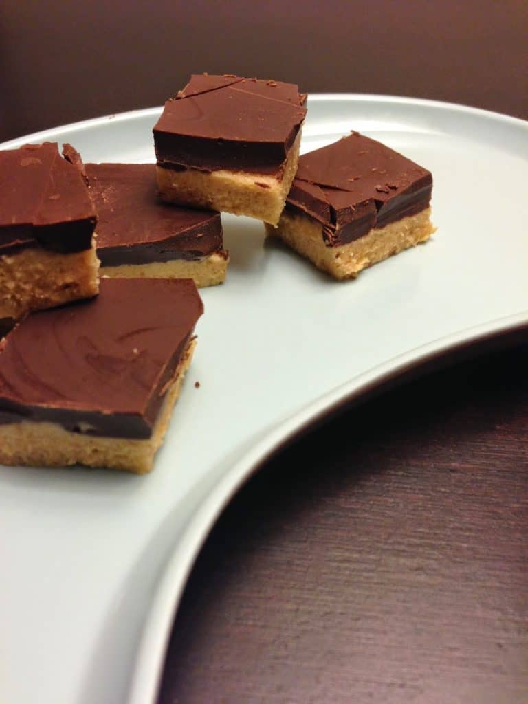Peanut Butter Squares on tray
