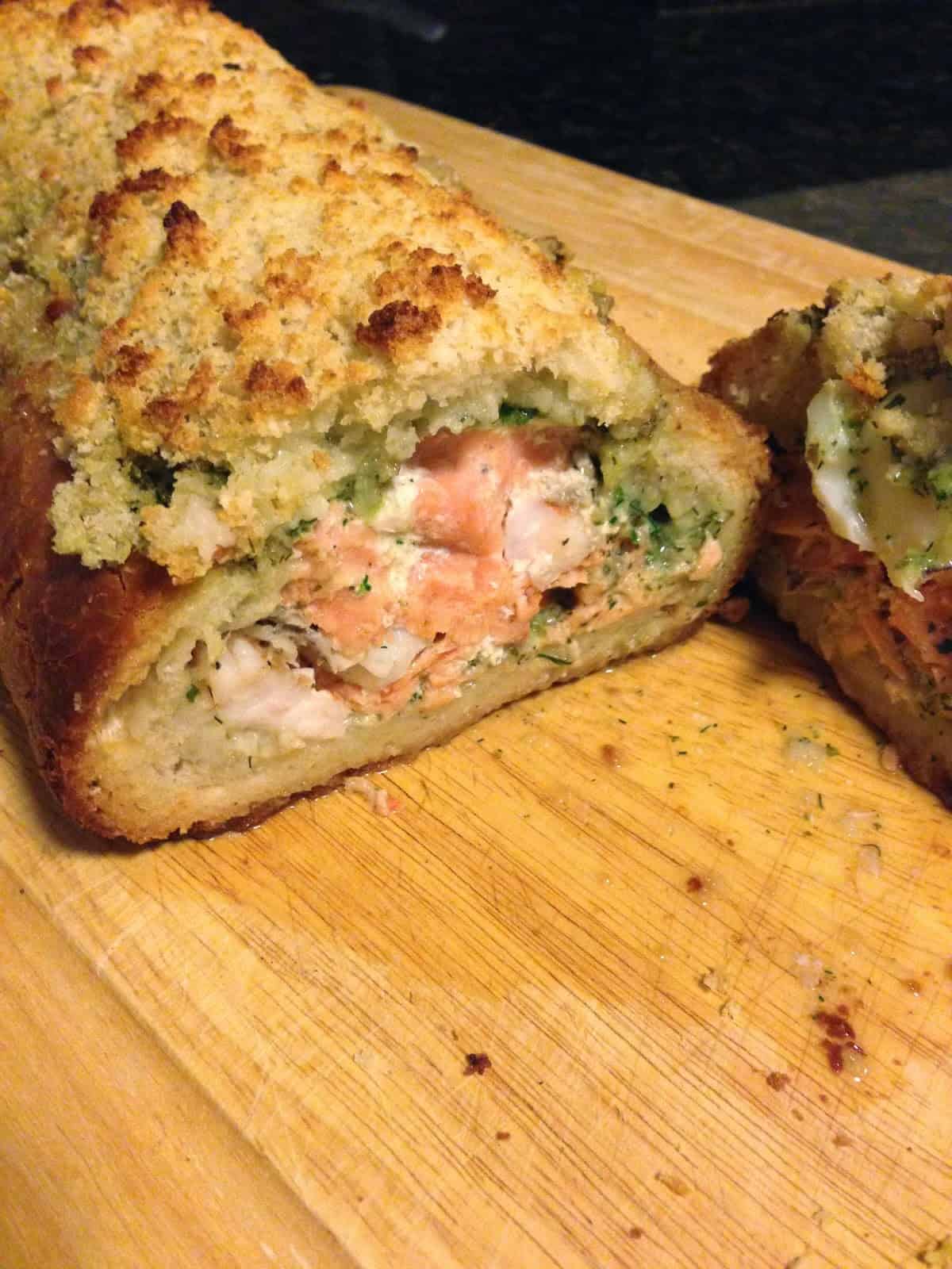 Stuffed bread fish 