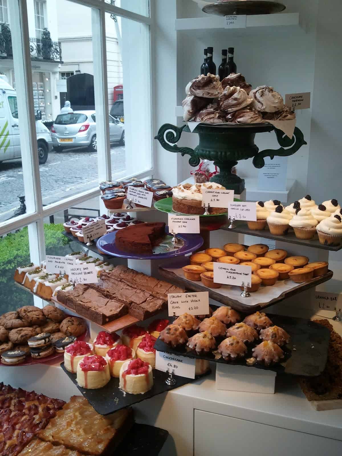 Ottolenghi - Selection of pastries in the shop window