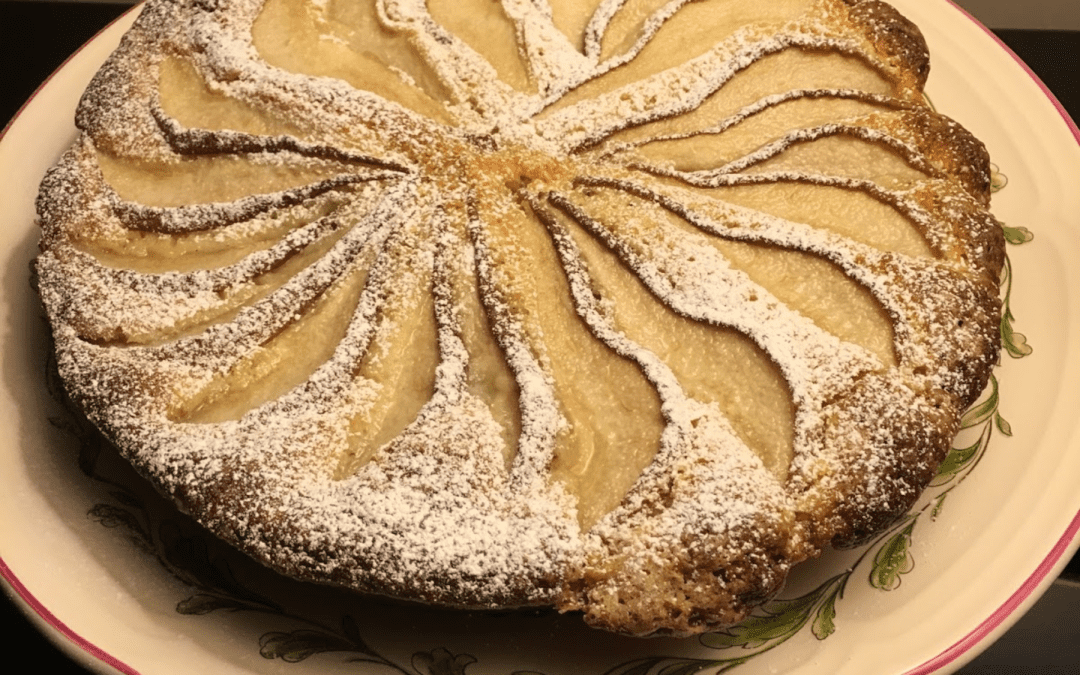 Sour Cream Cardamom Pear Cake