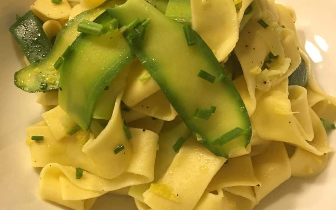 Tossed Zucchini Ribbons with Pasta