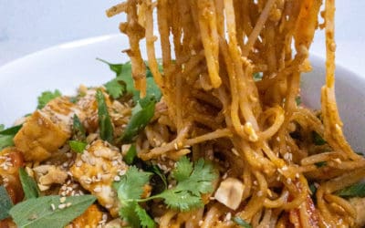 Spicy Peanut Noodles with Atsuage