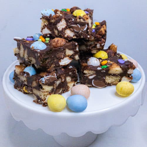 Easter Tiffin stacked on stand