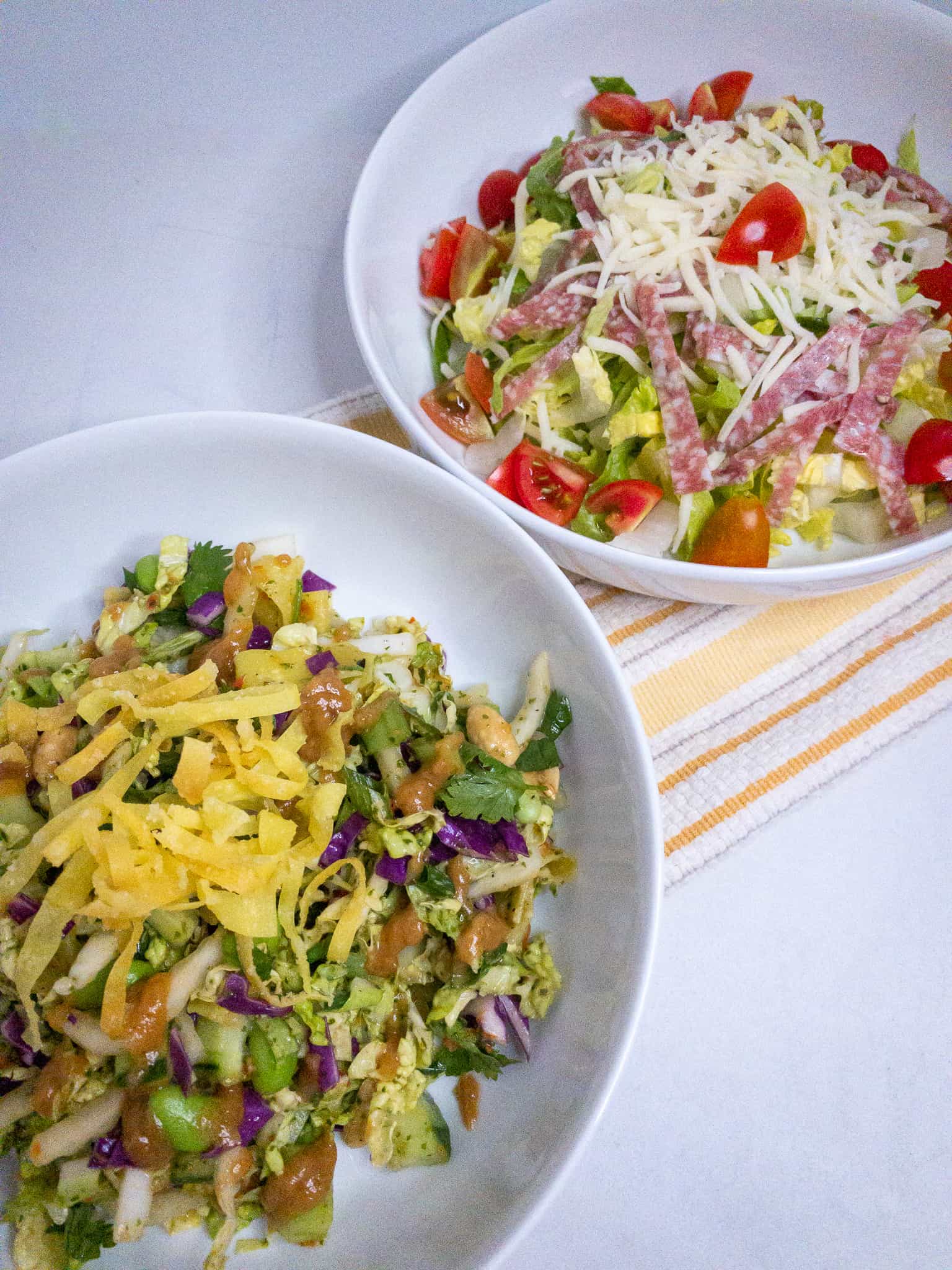 Homemade, not-quite CPK salads