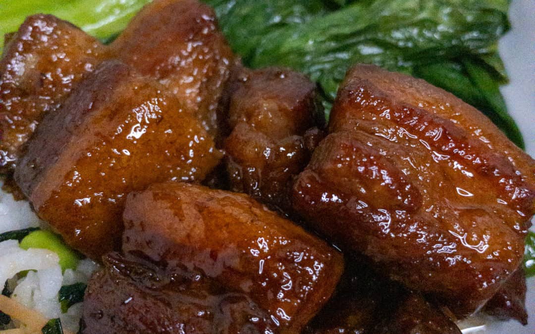 Okinawan Shoyu Pork Belly - closeup
