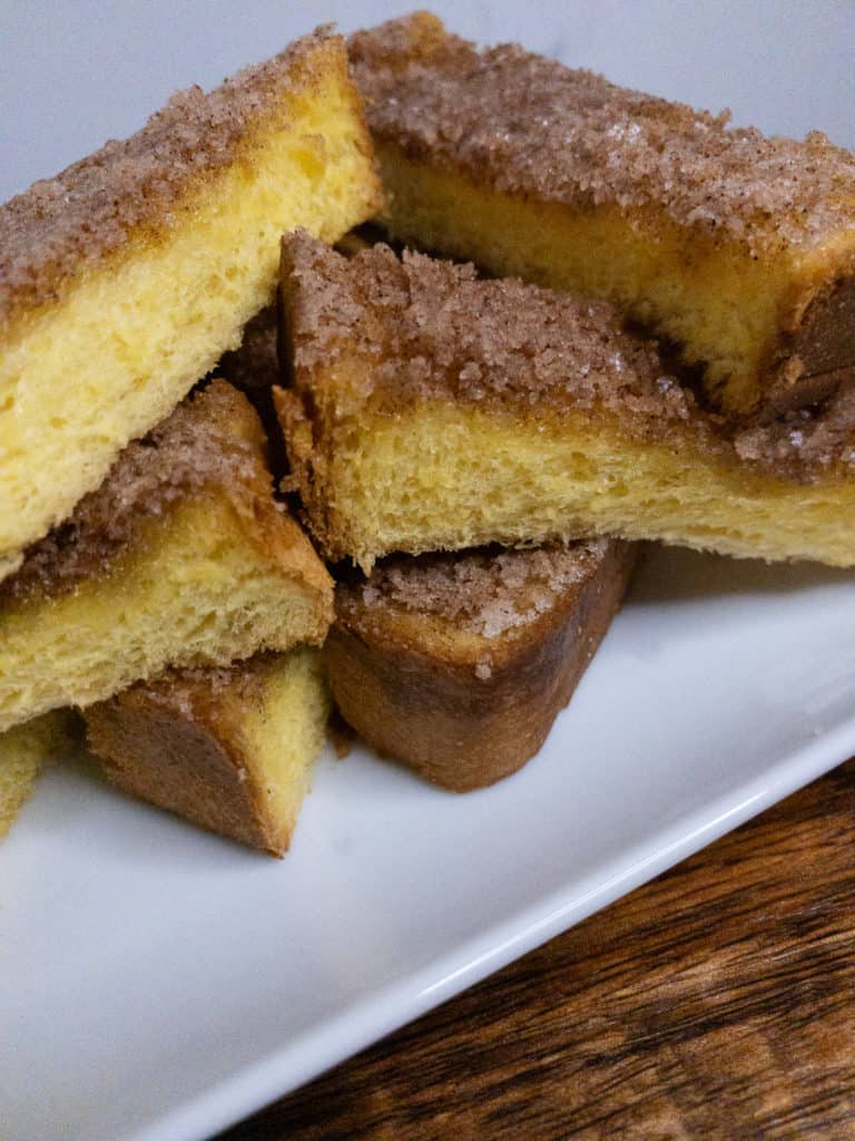 Snickerdoodle Toast - stacked on platter