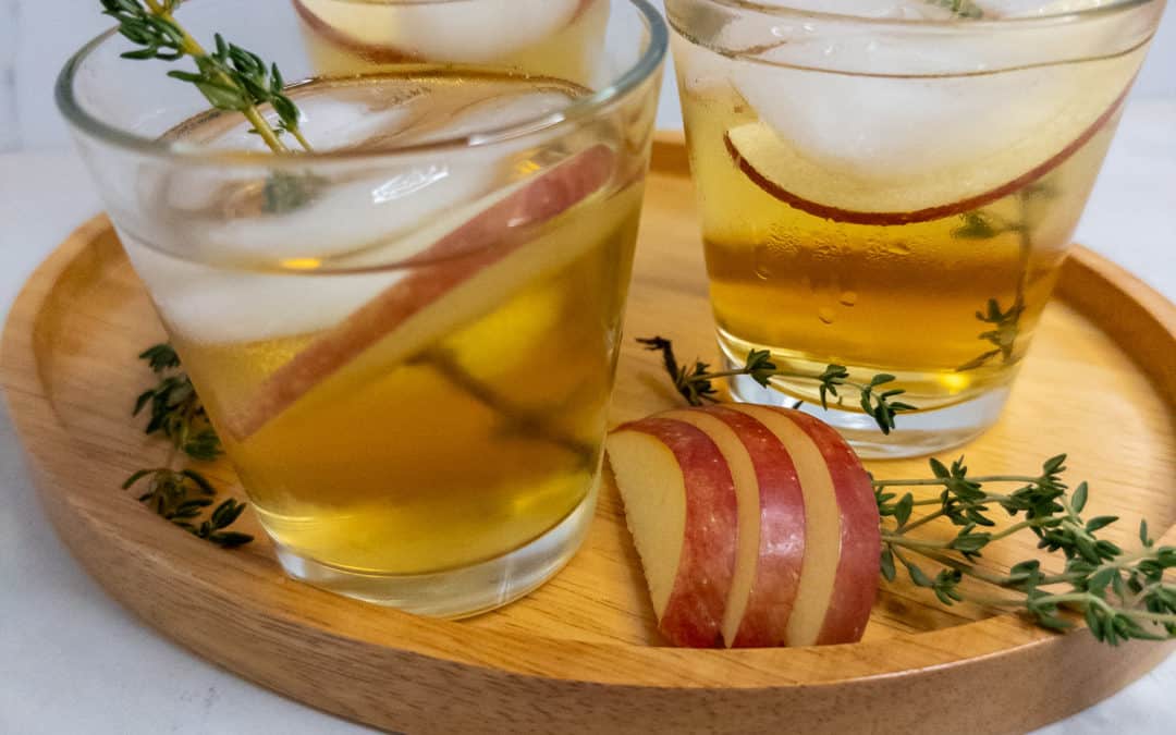 Bourbon Apple Cider Thyme Punch