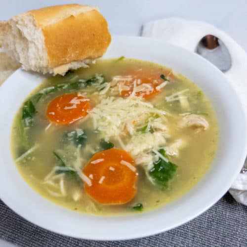 Easy Chicken Pesto Soup