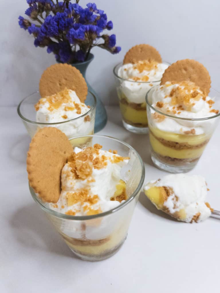 Lemon Ginger Parfaits with a spoonful