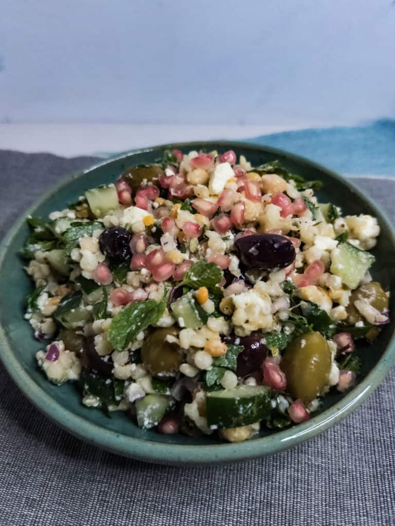 Pearl Couscous Salad with Chickpeas and Feta
