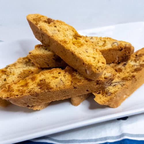 Pecan Butterscotch Biscotti - closeup