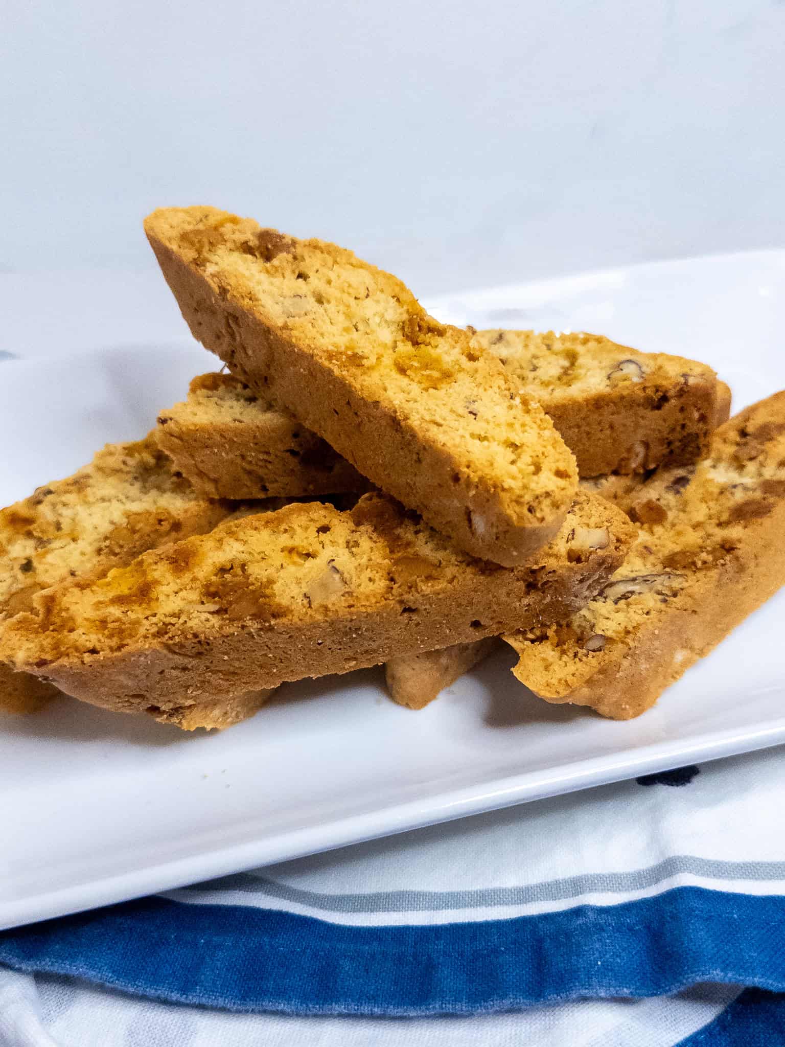 Pecan Butterscotch Biscotti - closeup