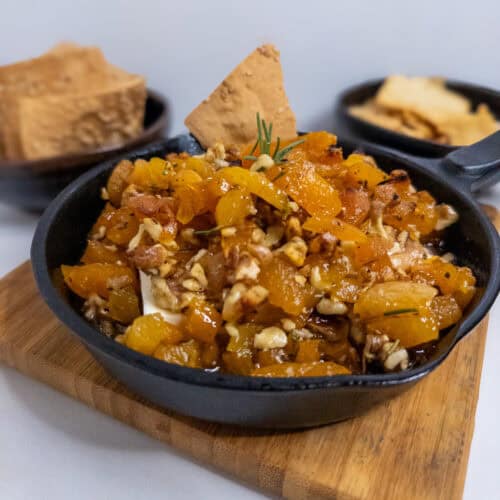 Baked Feta with Apricots and Walnuts