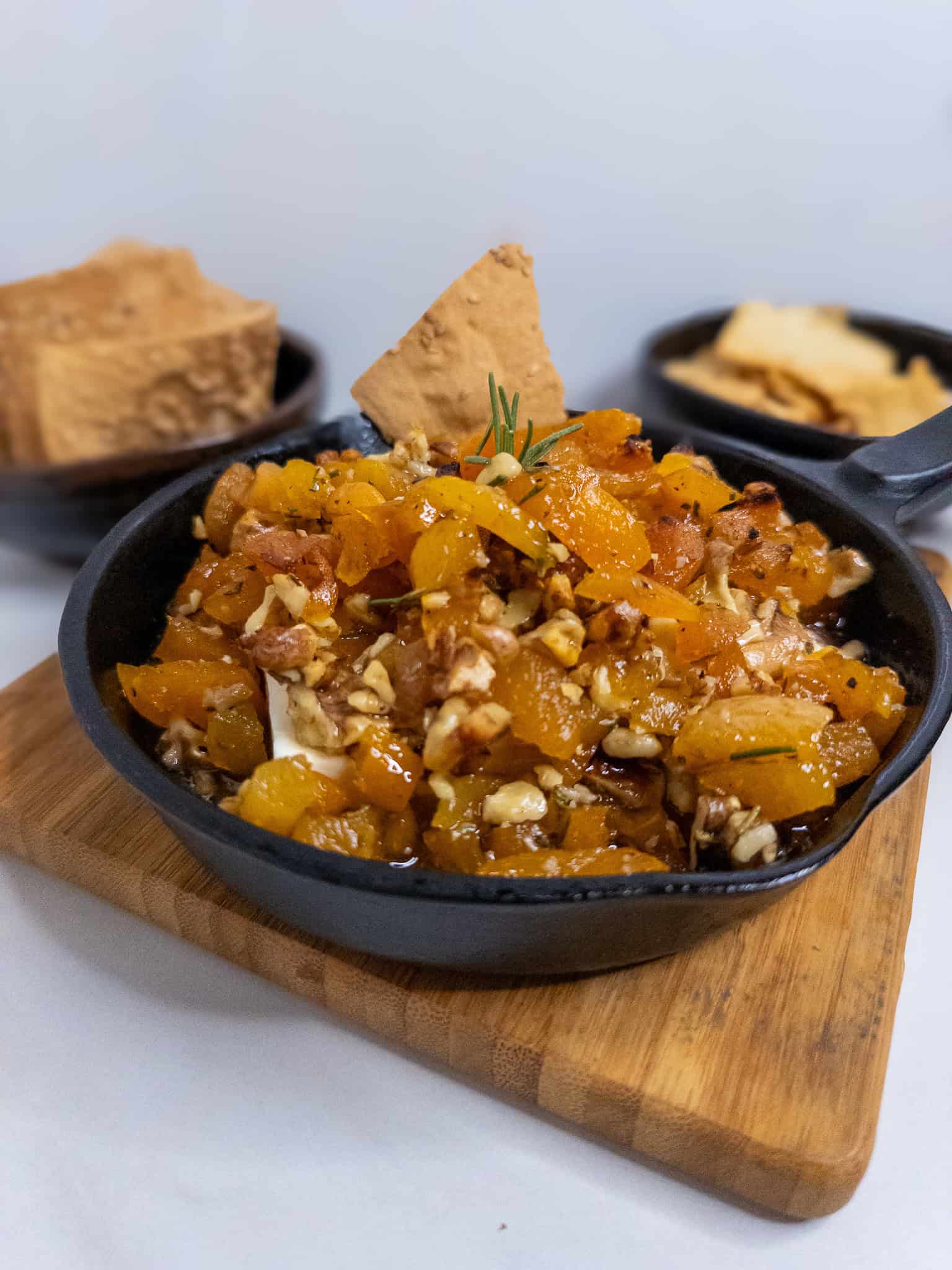 Baked Feta with Apricots and Walnuts