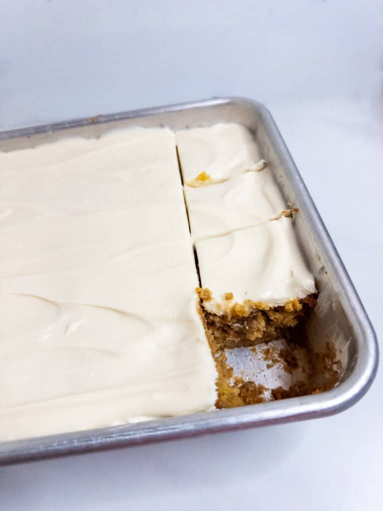 Carrot Snacking Cake - in pan