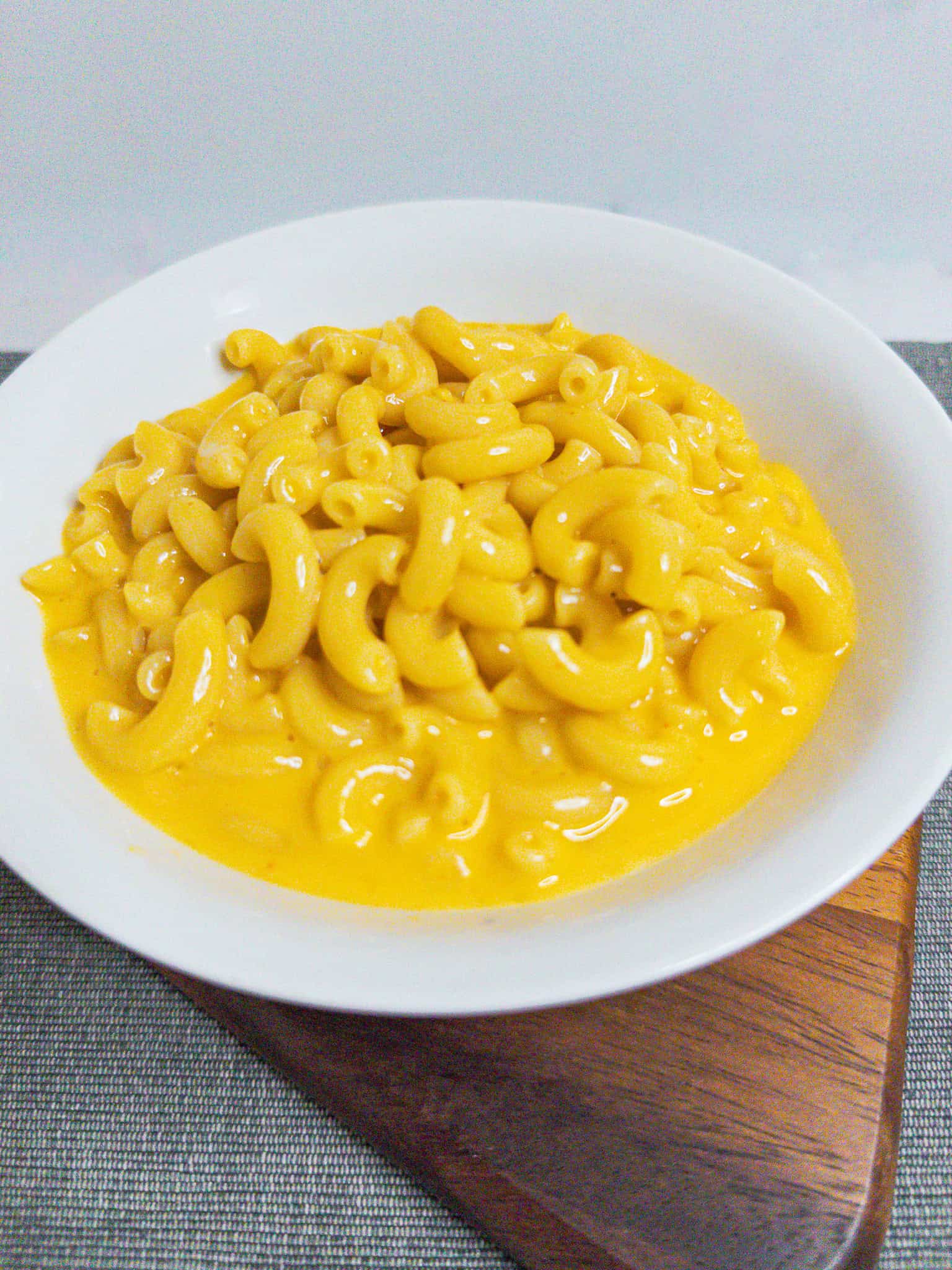 Stovetop mac and cheese - overhead