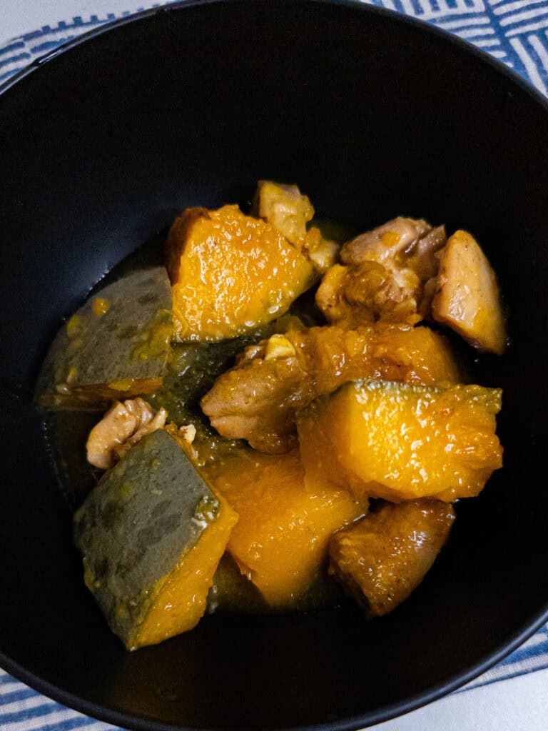 Braised Kabocha and Chicken overhead