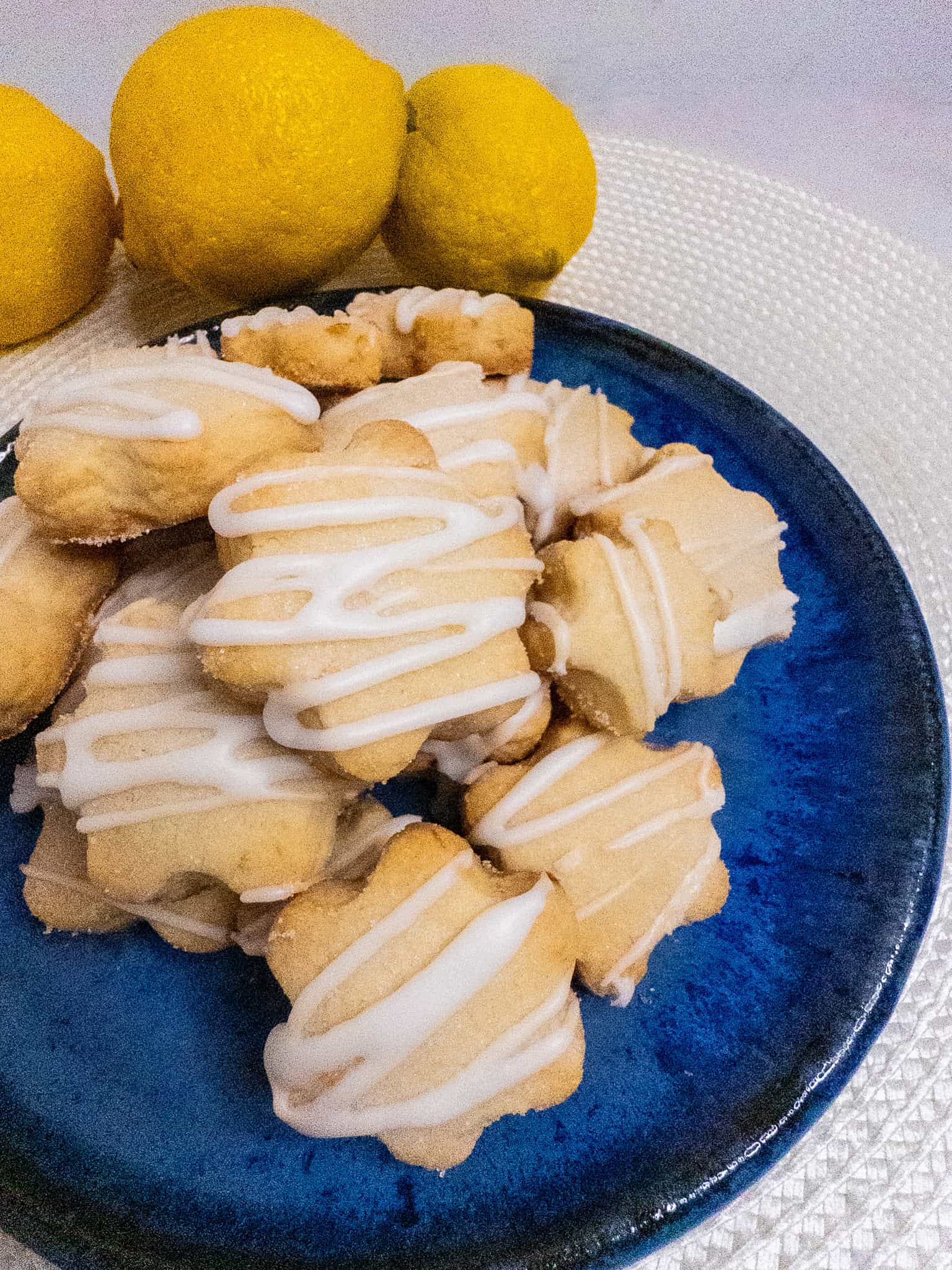 Lemon Shortbread Cutout Cookies - overhead